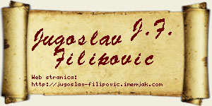 Jugoslav Filipović vizit kartica